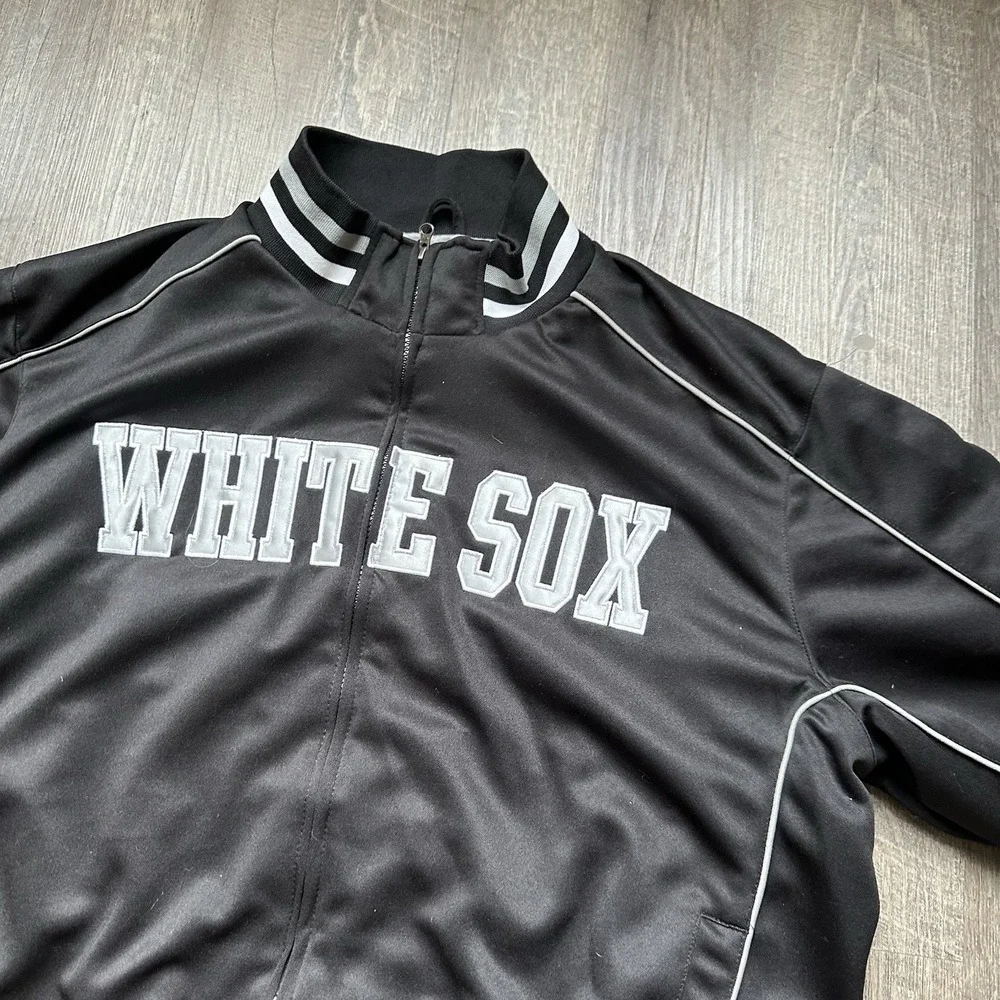 Chicago White Sox Genuine Merchandise Full Zip Big Logo With Trim Jacket Sz Xl/G